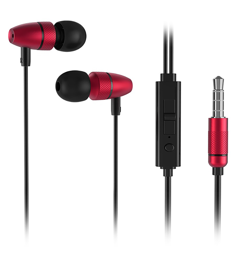 наушники с микрофоном для смартфона Hoco M59 Magnificent universal  earphones with mic red по самой выгодной цене . Купить наушники с  микрофоном для смартфона Hoco M59 Magnificent universal earphones with mic  red