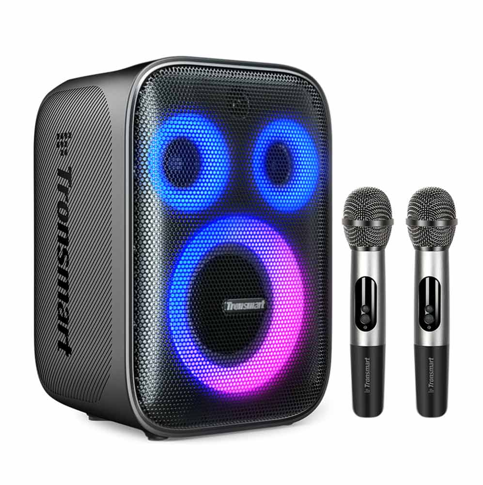 колонка Bluetooth с функцией караоке Tronsmart Halo 200 with 2 MIC Karaoke  120W black по самой выгодной цене . Купить колонка Bluetooth с функцией  караоке Tronsmart Halo 200 with 2 MIC Karaoke