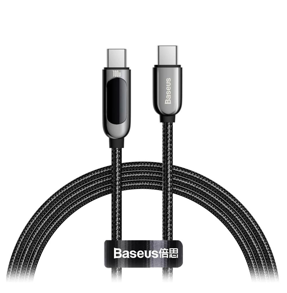 кабель для быстрой зарядки Baseus Display Fast Charging Data Cable Type-C  to Type-C 100W 1m black по самой выгодной цене . Купить кабель для быстрой  зарядки Baseus Display Fast Charging Data Cable