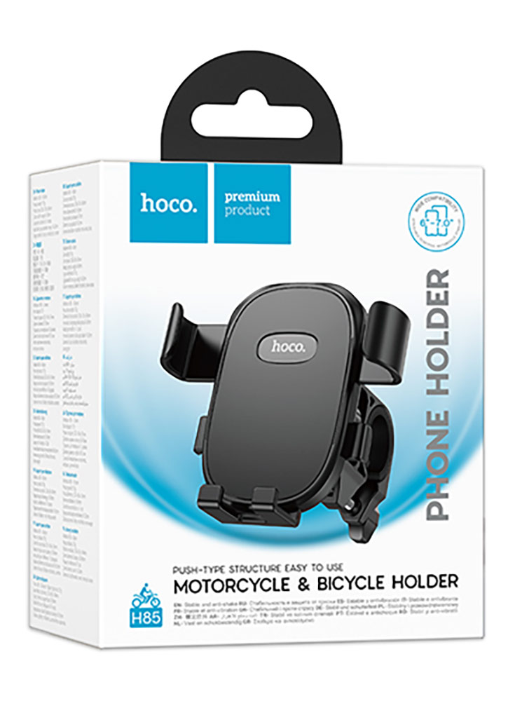 держатель на руль велосипеда или мотоцикла Hoco H85 Knight motorcycle bicycle universal holder black