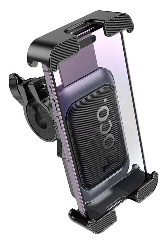 держатель на руль велосипеда или мотоцикла Hoco H82 Vista bicycle Motorcycle Universal holder black metal gray