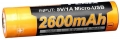 аккумулятор с USB портом Fenix ARB-L18 18650 USB Li-Ion 2600mAh, защищенный 