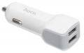 автомобильное зарядное устройство Hoco Z23 grand style 2USB 2.4A white