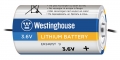 литиевая промышленная батарейка Westinghouse ER 34615Y (D) axial wires 