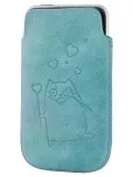 футляр Deeson Flip-love iPhone бирюзовый