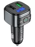 FM трансмитер с bluetooth Hoco E67 Fighter QC3.0 car BT FM transmitter black