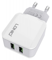 универсальное USB зарядное устройство LDNIO A2202 2USB*2,4A