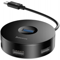 концентратор USB 3.0 Baseus round box HUB adapter Type-C