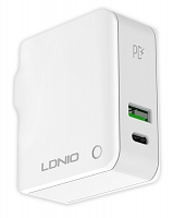 зарядное устройство LDNIO A4403C PD+Auto-id Fast Travel Charger + кабель USB - Lightning