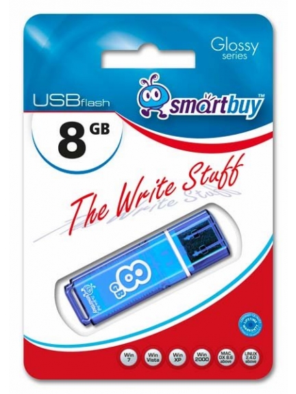 флешка USB SmartBuy Glossy series 8Gb