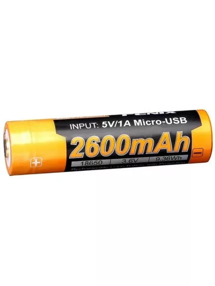 аккумулятор с USB портом Fenix ARB-L18 18650 USB Li-Ion 2600mAh, защищенный