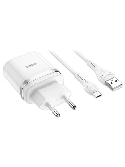 зарядное устройство Hoco C12Q Smart QC3.0 charger + Micro cable