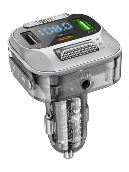 FM трансмитер с bluetooth Hoco E75 Bravery PD30W+QC3.0 car BT FM transmitter