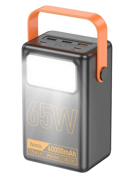 внешний аккумулятор со светильником Hoco J110A Powerful PD65 compatible power bank(60000mAh)