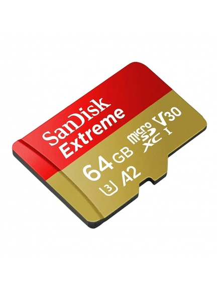 карта памяти SanDisk 64Gb microSDXC Class 10 Extreme UHS-I U3 (170 Mb/s) без адаптера