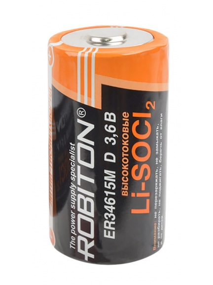 литиевая батарейка типа D Robiton ER 34615M (D)