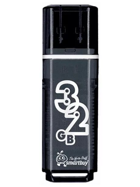 флешка USB SmartBuy Glossy series 32Gb black