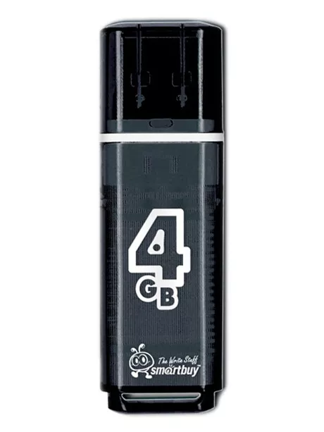 флешка USB SmartBuy Glossy series 4Gb black