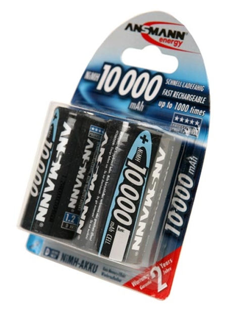 аккумулятор Ansmann 10000 mAh R20/D-2BL 