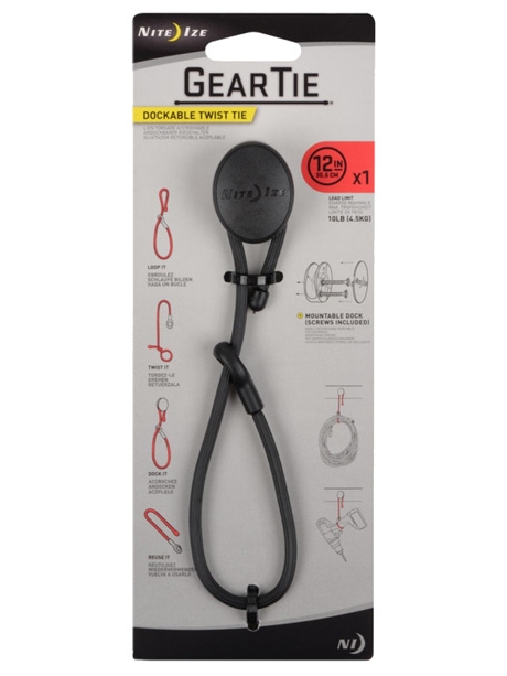 стяжка многоразовая Nite Ize Gear Tie Dockable Twist Tie 12" черный