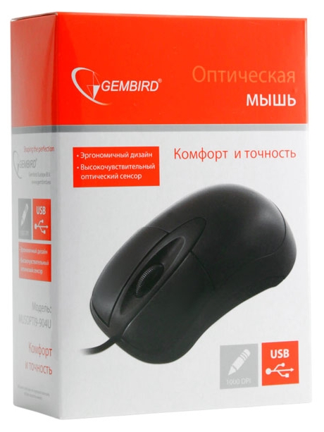 мышь компьютерная Gembird MUSOPTI9 -904U black