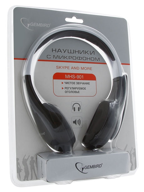 Проводные наушники Gembird MHS-901 black/white