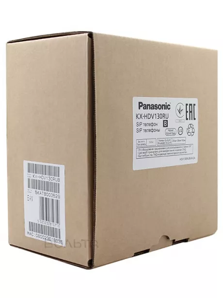 VoIP телефон Panasonic KX-HDV130RU black