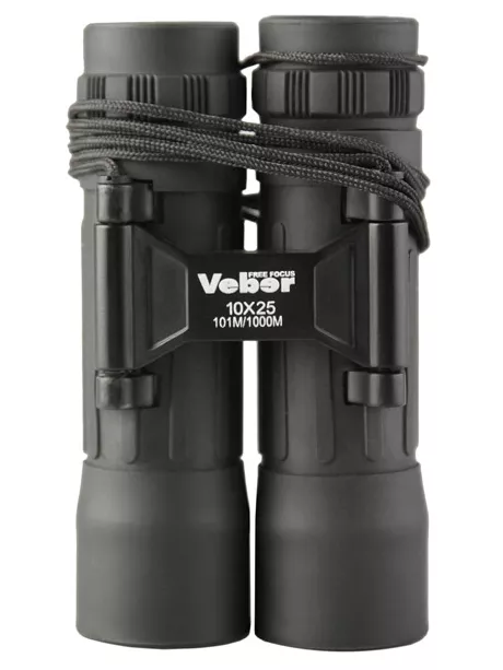 бинокль Veber БП 10x25 FF черный