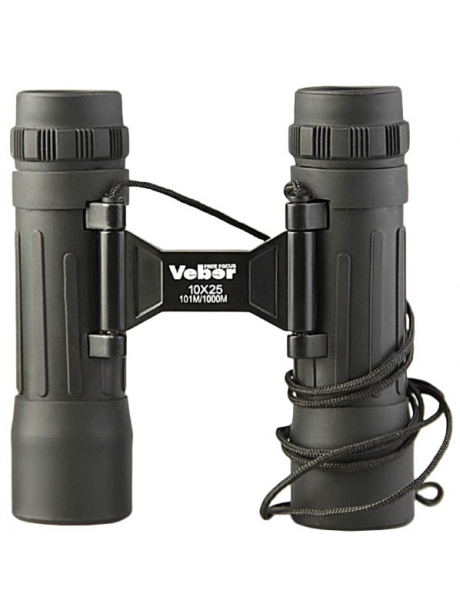 бинокль Veber БП 10x25 FF черный