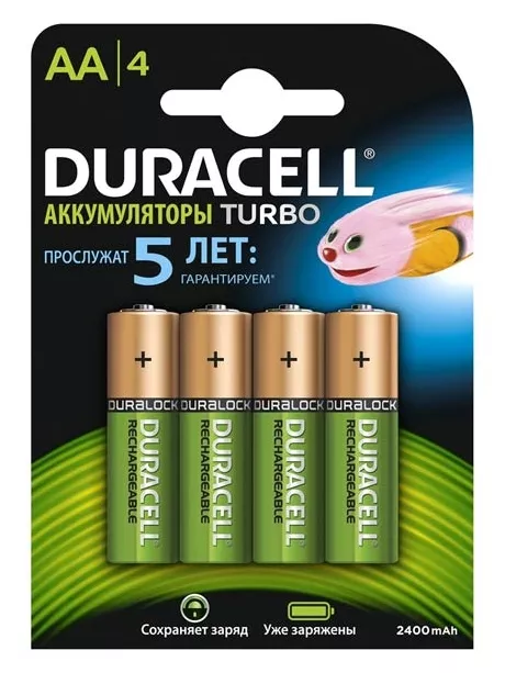 аккумулятор Duracell 2500 mAh HR6/AA-4BL 