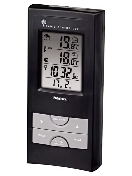 метеостанция цифровая Hama EWS-165 black