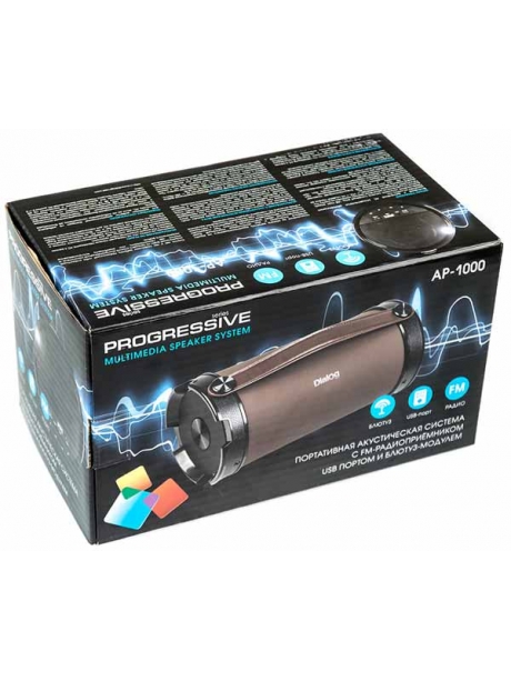 bluetooth колонка Dialog Progressive AP-1000 brown