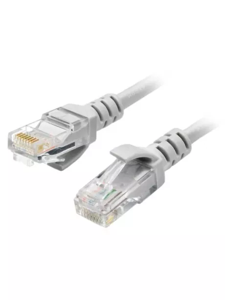 патч-корд ATcom UTP, 1 m, литой, RJ45, Cat.5e серый