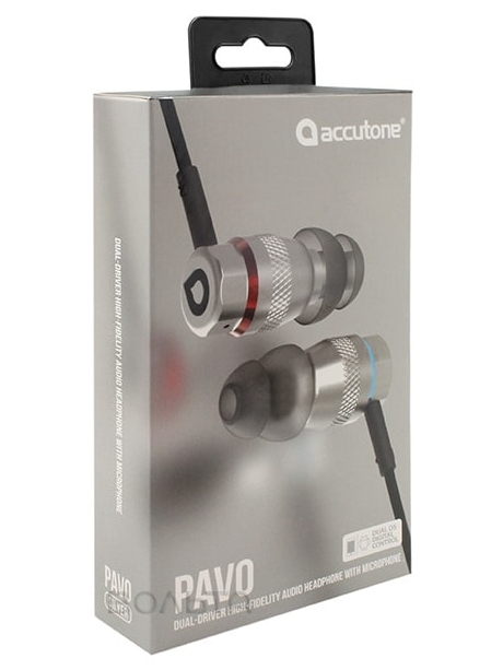 наушники с микрофоном Accutone Pavo silver