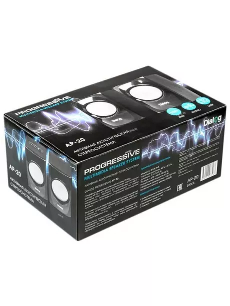 колонки для компьютера Dialog Progressive AP-20 black