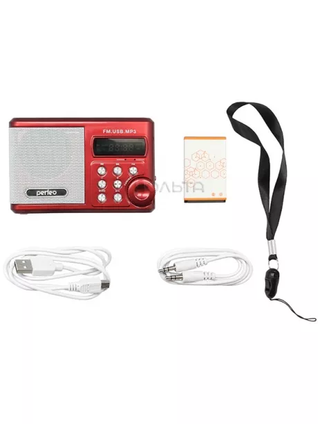 Портативный радиоприемник с usb входом PERFEO Sound Ranger PF-SV922 красный