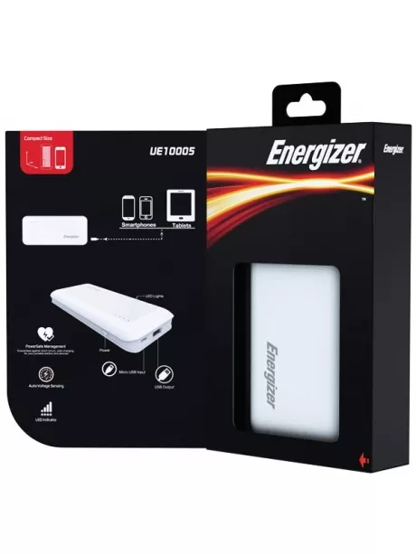 внешний аккумулятор Energizer Power Bank UE10005 10000 mAh white