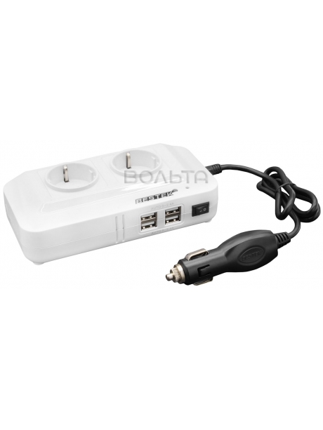 автомобильный инвертор напряжения Bestek 200W Car Inverter MRI2013NU white