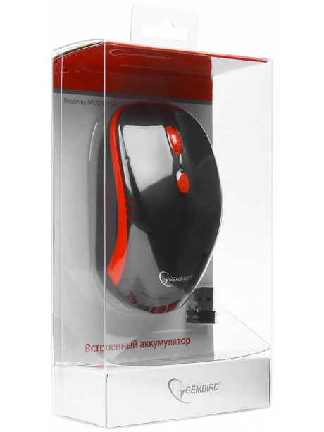 беспроводная мышь с аккумулятором Gembird MUSW-350 black