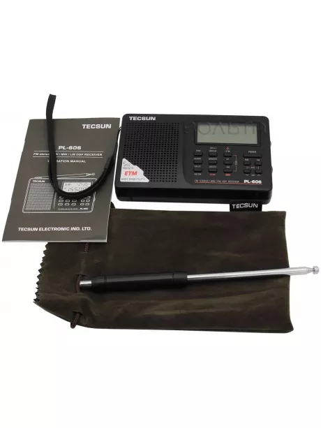 цифровой радиоприемник с расширенным ФМ диапазоном Tecsun PL-606 (export version) black