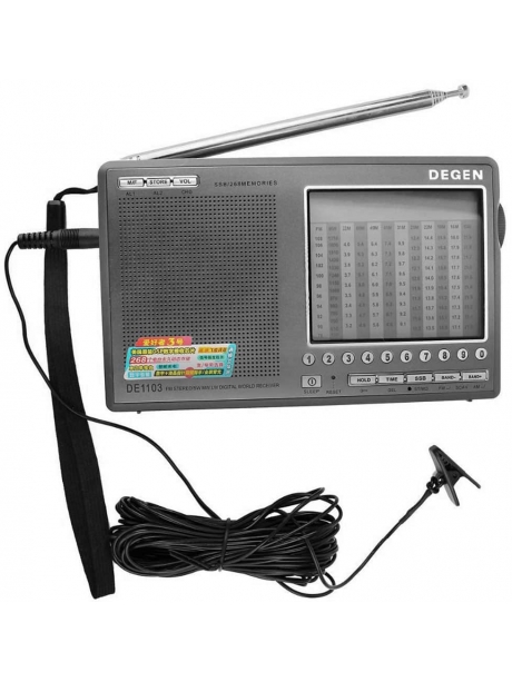 всеволновый радиоприемник высокого класса Degen DE1103 DSP titanium