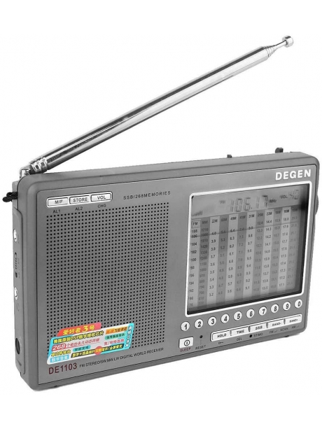 всеволновый радиоприемник высокого класса Degen DE1103 DSP titanium