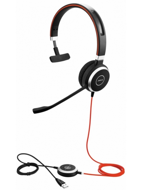 Офисная гарнитура для скайпа и софтфона Jabra Evolve 40 MS Mono USB, Jack 3.5 мм 