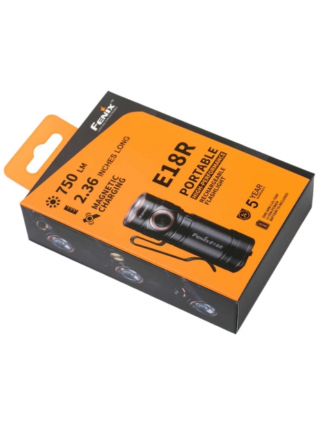 светодиодный фонарь с магнитной зарядкой Fenix E18R черный