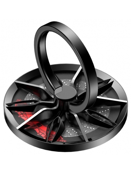 попсокет на телефон Baseus Wheel Ring Bracket black + silver