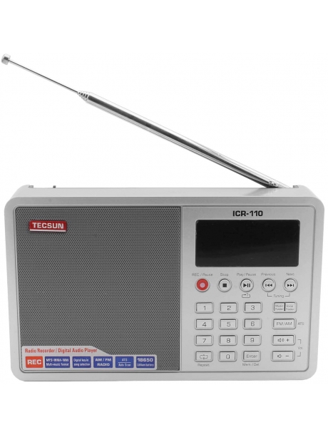 Цифровой радиоприемник с mp3 плеером Tecsun ICR-110 (export version) silver