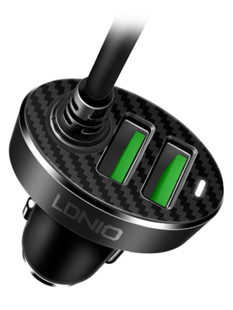 автомобильное зарядное устройство LDNIO Двойное АЗУ C502 4USB*5,1A black