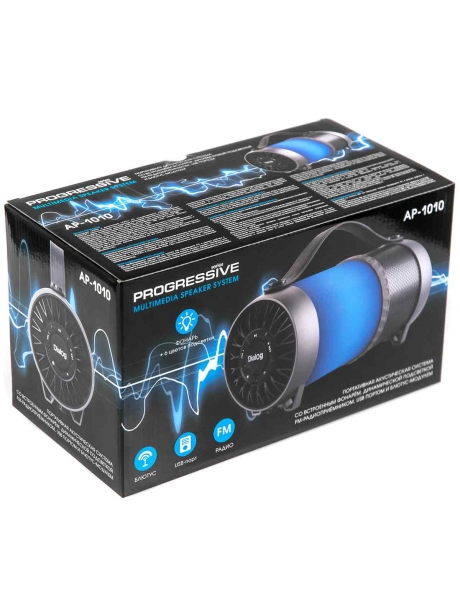 bluetooth колонка Dialog Progressive AP-1010 black