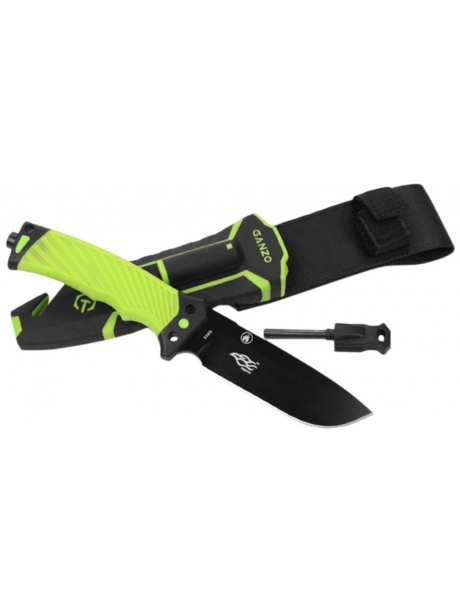 туристический нож с огнивом и точилкой Ganzo G803 light green