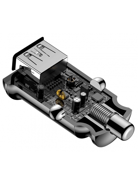 автомобильное зарядное устройство Baseus Grain black